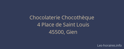 Chocolaterie Chocothèque