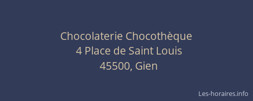Chocolaterie Chocoth&egrave;que