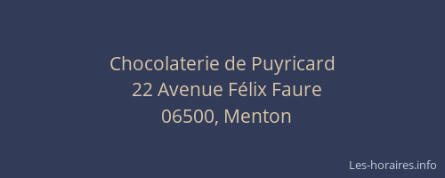 Chocolaterie de Puyricard