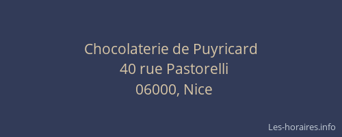 Chocolaterie de Puyricard
