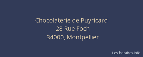 Chocolaterie de Puyricard