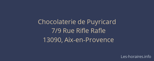 Chocolaterie de Puyricard
