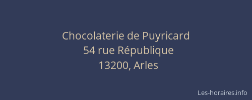 Chocolaterie de Puyricard