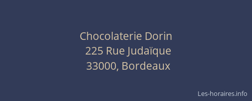 Chocolaterie Dorin