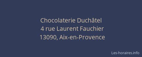 Chocolaterie Duchâtel