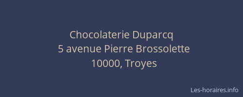 Chocolaterie Duparcq