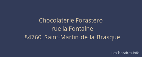 Chocolaterie Forastero