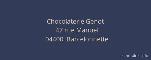 Chocolaterie Genot