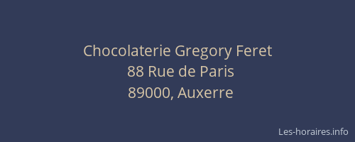 Chocolaterie Gregory Feret