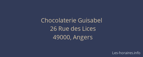 Chocolaterie Guisabel