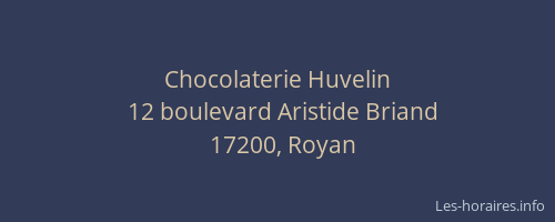 Chocolaterie Huvelin