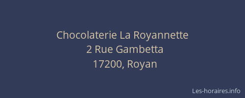 Chocolaterie La Royannette
