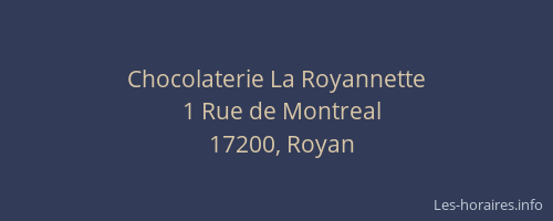 Chocolaterie La Royannette