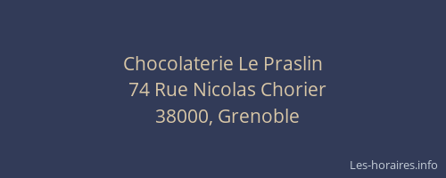 Chocolaterie Le Praslin