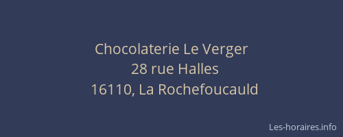 Chocolaterie Le Verger