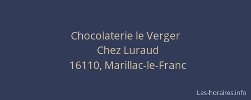 Chocolaterie le Verger