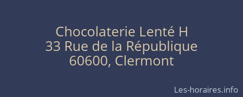 Chocolaterie Lenté H