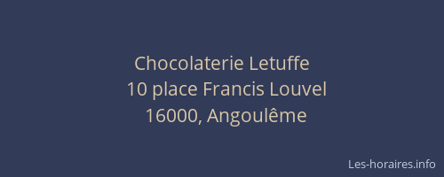 Chocolaterie Letuffe
