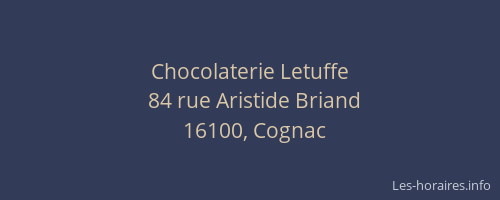 Chocolaterie Letuffe