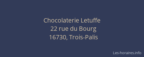 Chocolaterie Letuffe