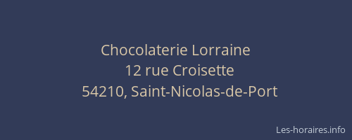 Chocolaterie Lorraine