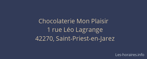 Chocolaterie Mon Plaisir