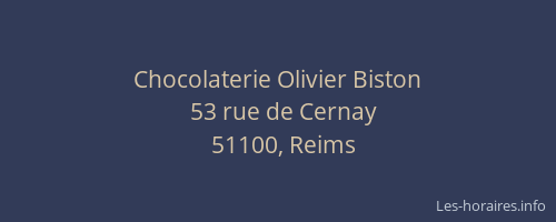 Chocolaterie Olivier Biston