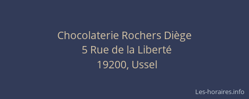 Chocolaterie Rochers Di&egrave;ge