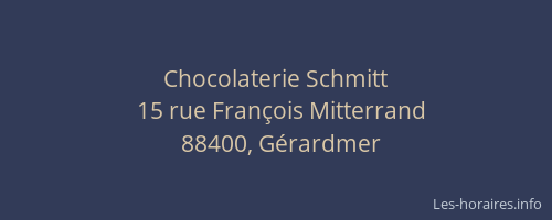Chocolaterie Schmitt