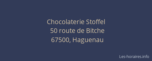 Chocolaterie Stoffel