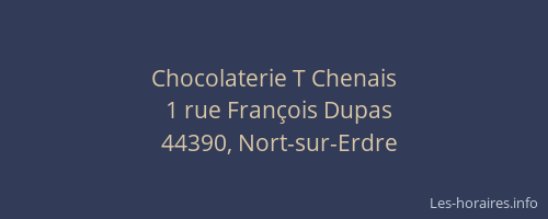 Chocolaterie T Chenais