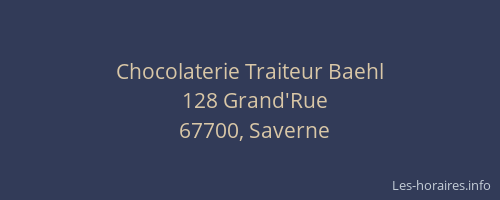Chocolaterie Traiteur Baehl