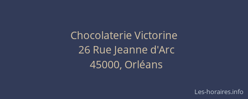 Chocolaterie Victorine