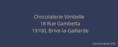 Chocolaterie Vimbelle