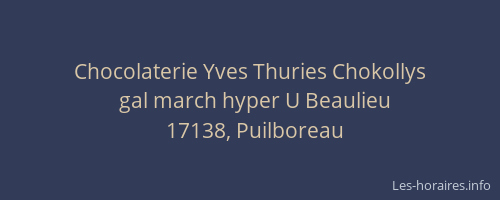 Chocolaterie Yves Thuries Chokollys