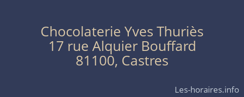 Chocolaterie Yves Thuriès