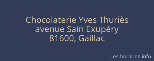 Chocolaterie Yves Thuriès