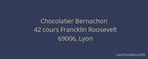 Chocolatier Bernachon