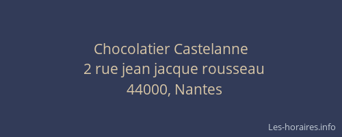 Chocolatier Castelanne