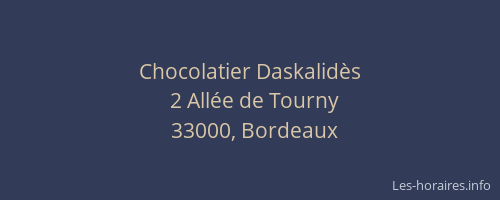Chocolatier Daskalidès