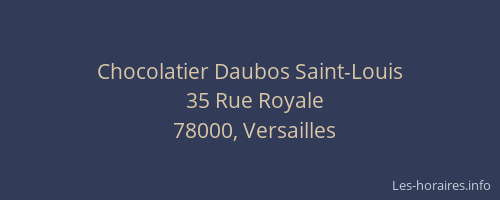 Chocolatier Daubos Saint-Louis