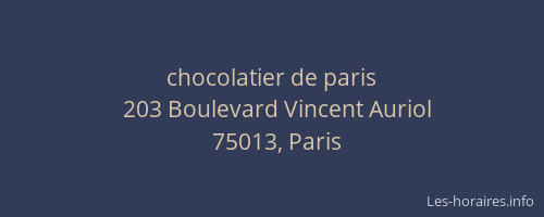 chocolatier de paris