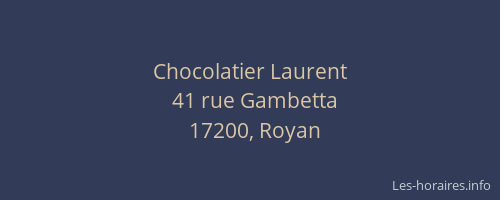 Chocolatier Laurent