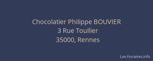 Chocolatier Philippe BOUVIER