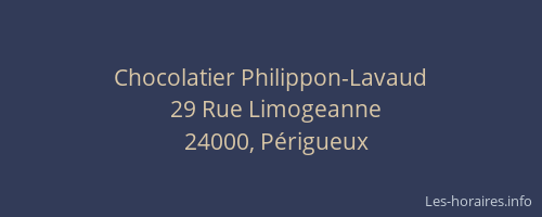 Chocolatier Philippon-Lavaud