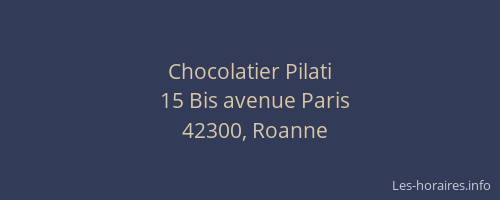 Chocolatier Pilati