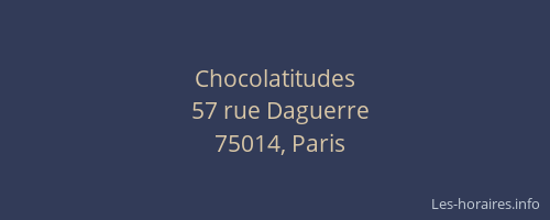 Chocolatitudes