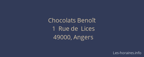 Chocolats Benoît