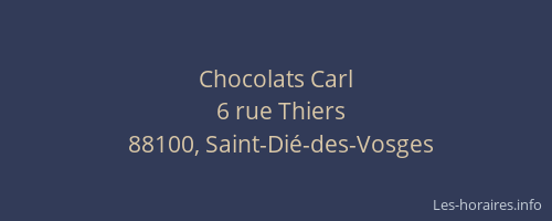 Chocolats Carl