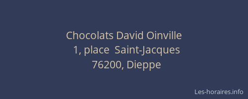 Chocolats David Oinville
